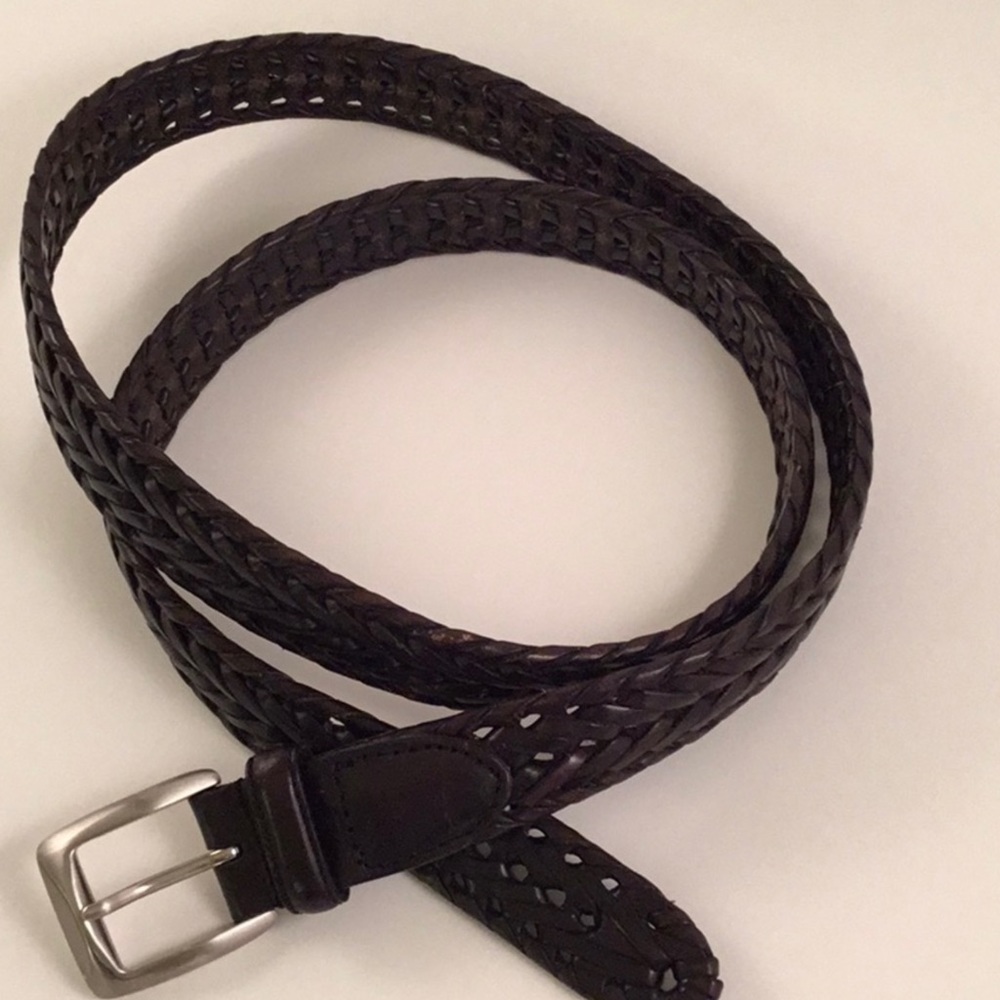WILSONS LEATHER MENS BRAIDED LEATHER BELT 52 - Picture 1 of 6